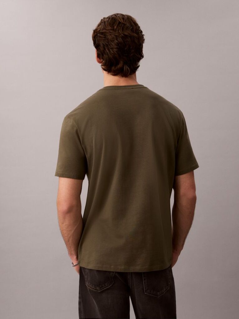 Verde Tricou Din Bumbac Cu Emblema  Barbati