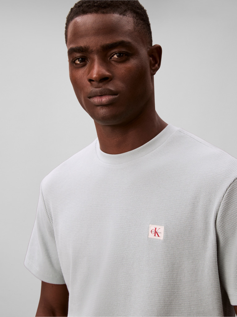 Grey Classic Waffle T-shirt  Men