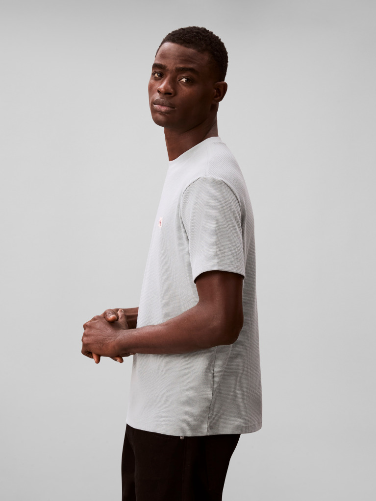 Grey Classic Waffle T-shirt  Men