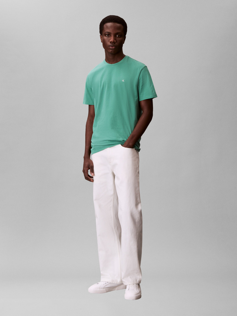 Green Short-Sleeve Classic Monogram Tee  Men