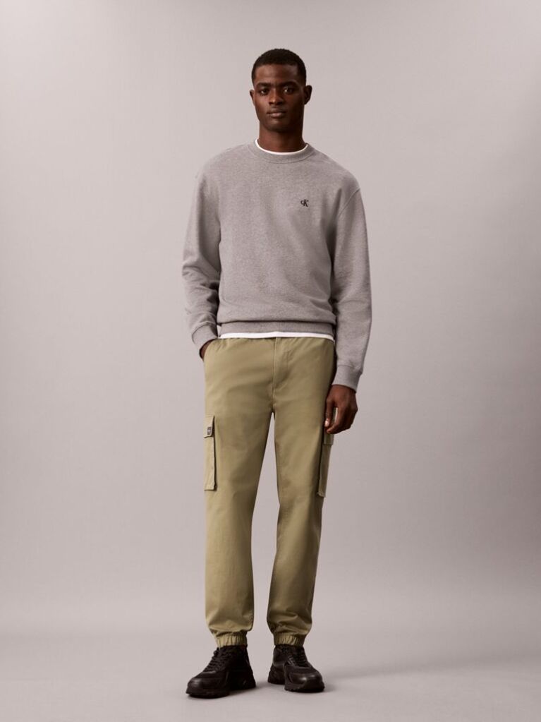 Verde Pantaloni Cargo Skinny Din Twill  Barbati