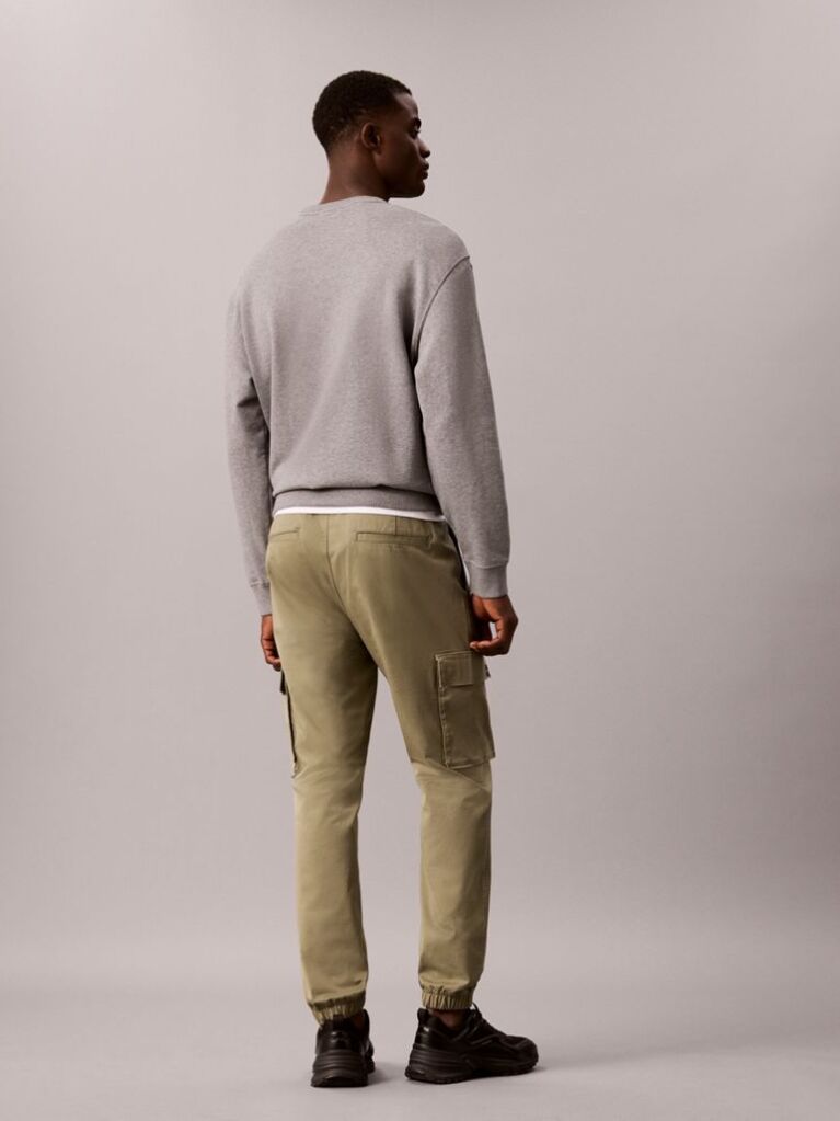 Verde Pantaloni Cargo Skinny Din Twill  Barbati