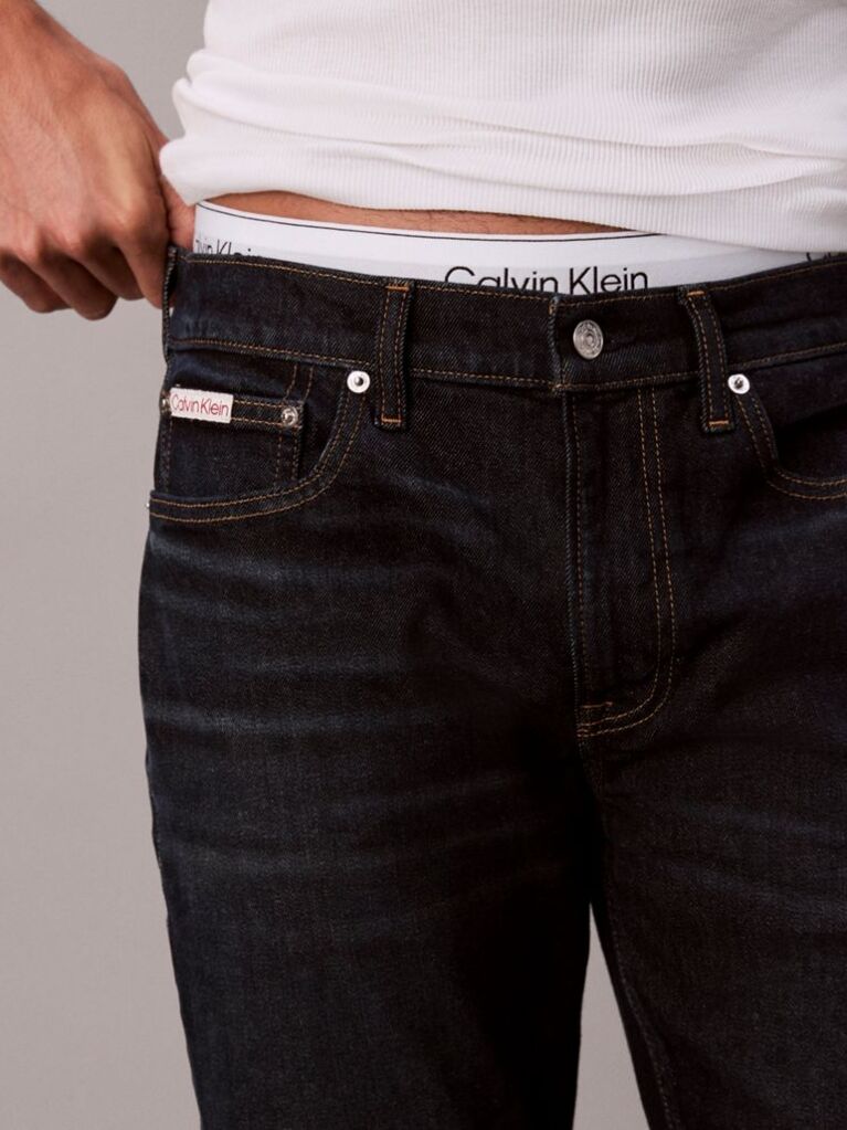 Denim Blugi Cu Croiala Dreapta Slim In Nuanta Inchisa  Barbati