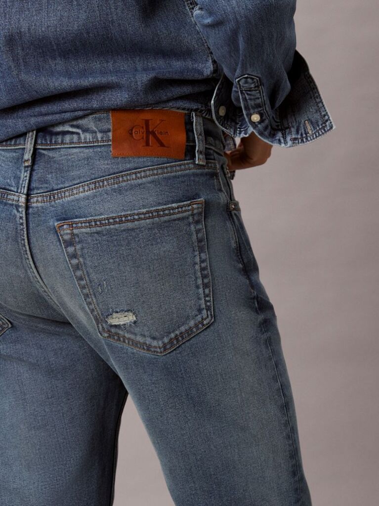 Denim Blugi Standard Cu Croiala Drepta  Barbati