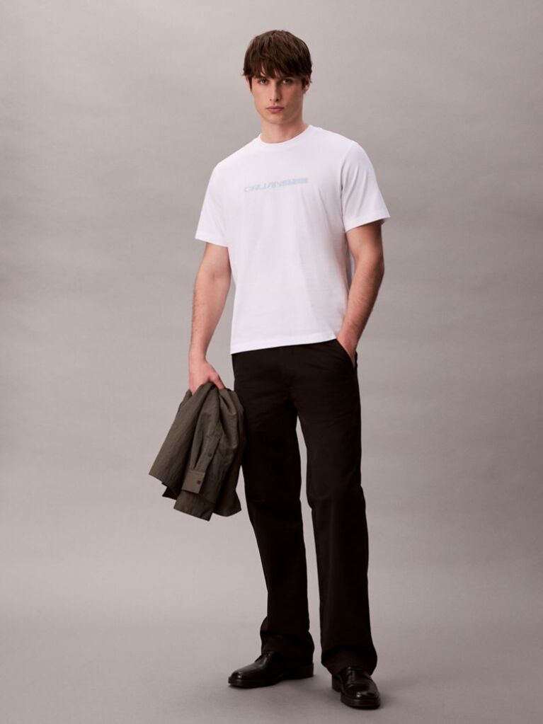 Alb Tricou Lejer Cu Grafica Logo Bold  Barbati