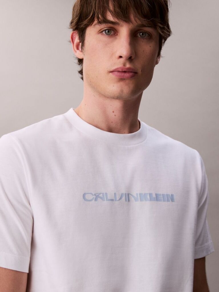 Alb Tricou Lejer Cu Grafica Logo Bold  Barbati