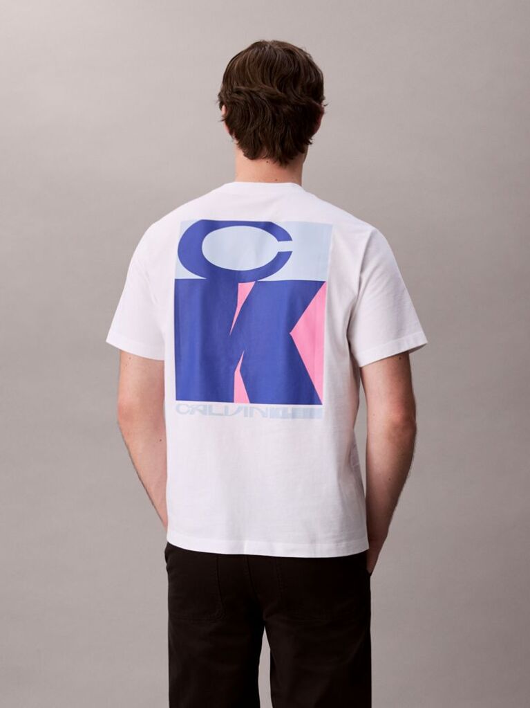 Alb Tricou Lejer Cu Grafica Logo Bold  Barbati
