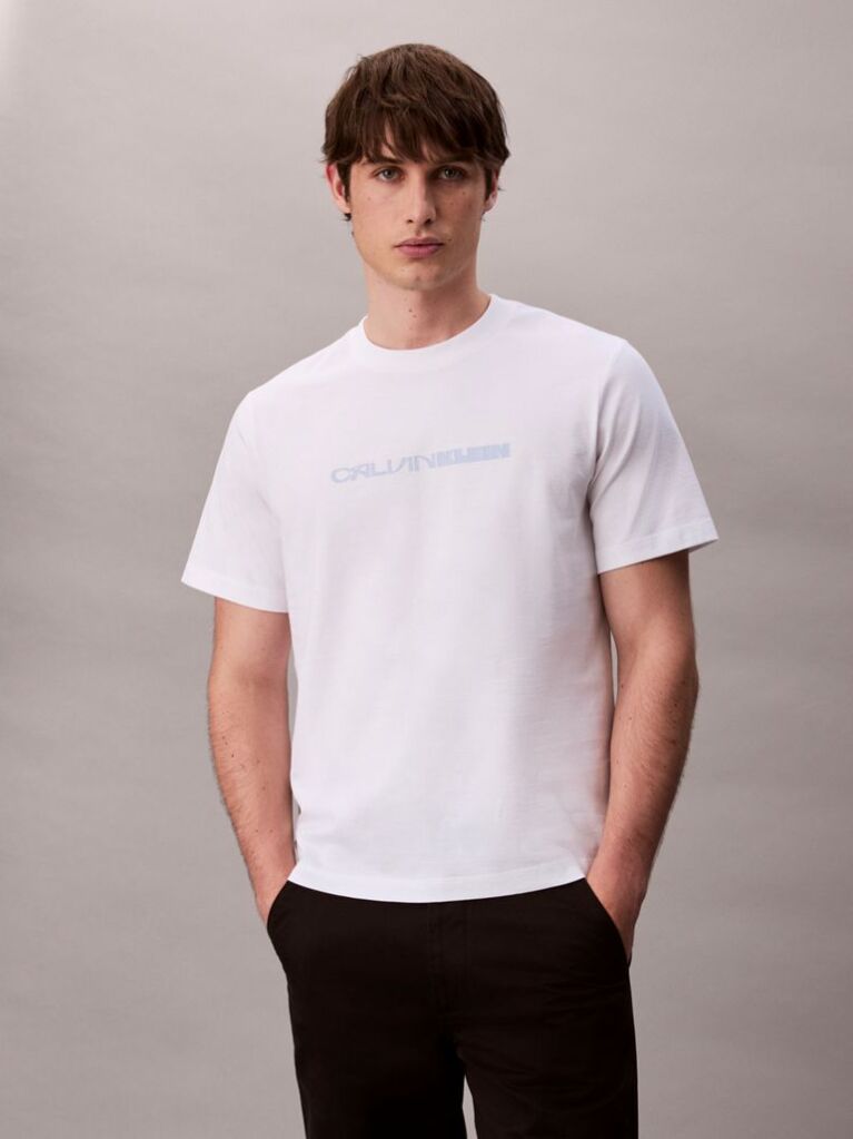 Alb Tricou Lejer Cu Grafica Logo Bold  Barbati