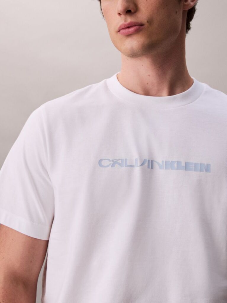 Alb Tricou Lejer Cu Grafica Logo Bold  Barbati