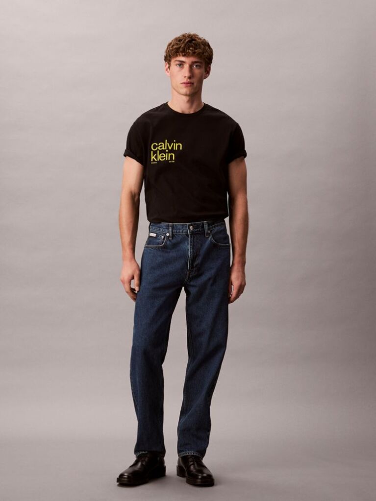 Negru Tricou Lejer Cu Grafica Circle  Barbati
