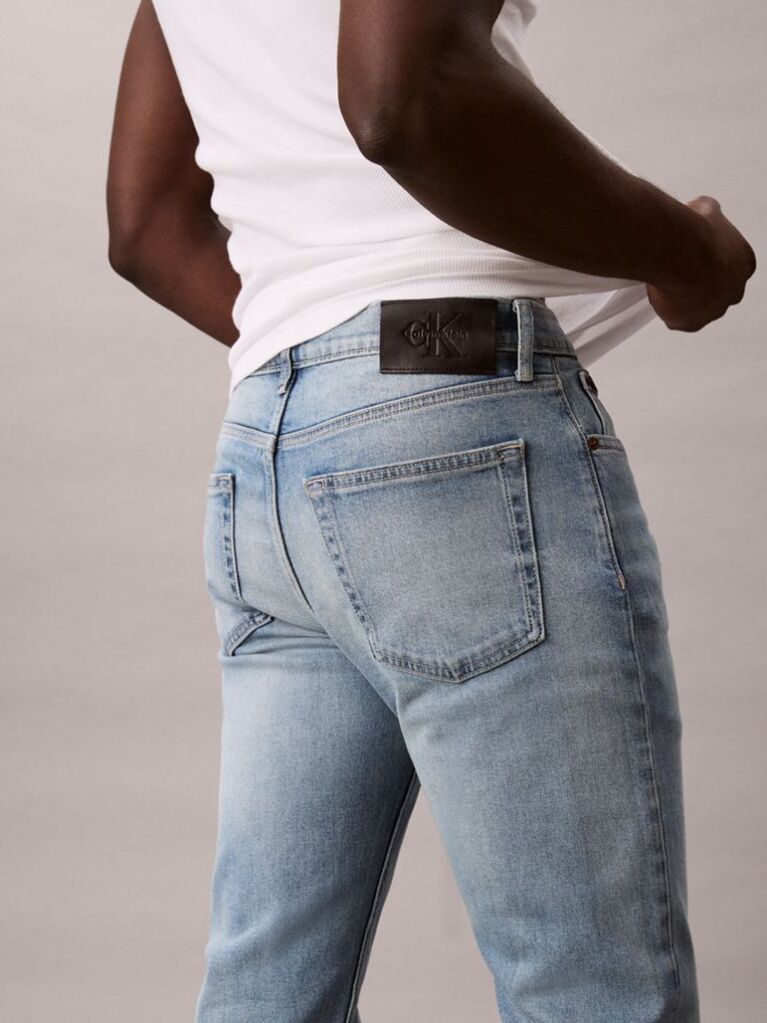 Denim Blugi Slim Cu Croiala Dreapta  Barbati