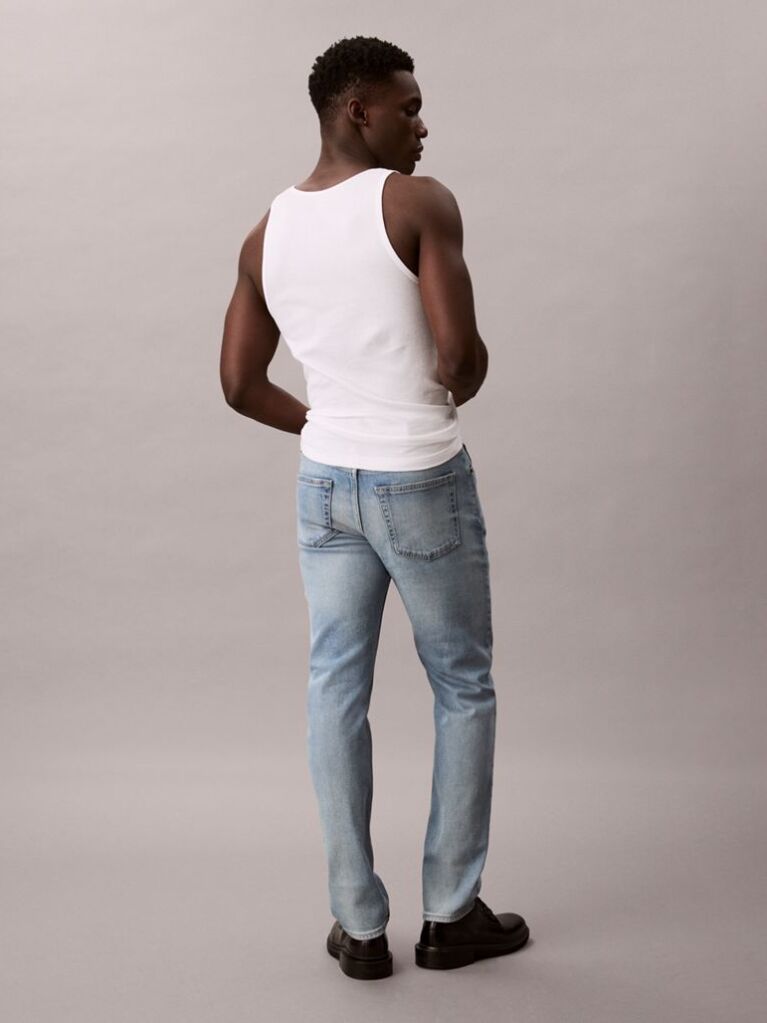 Denim Blugi Slim Cu Croiala Dreapta  Barbati