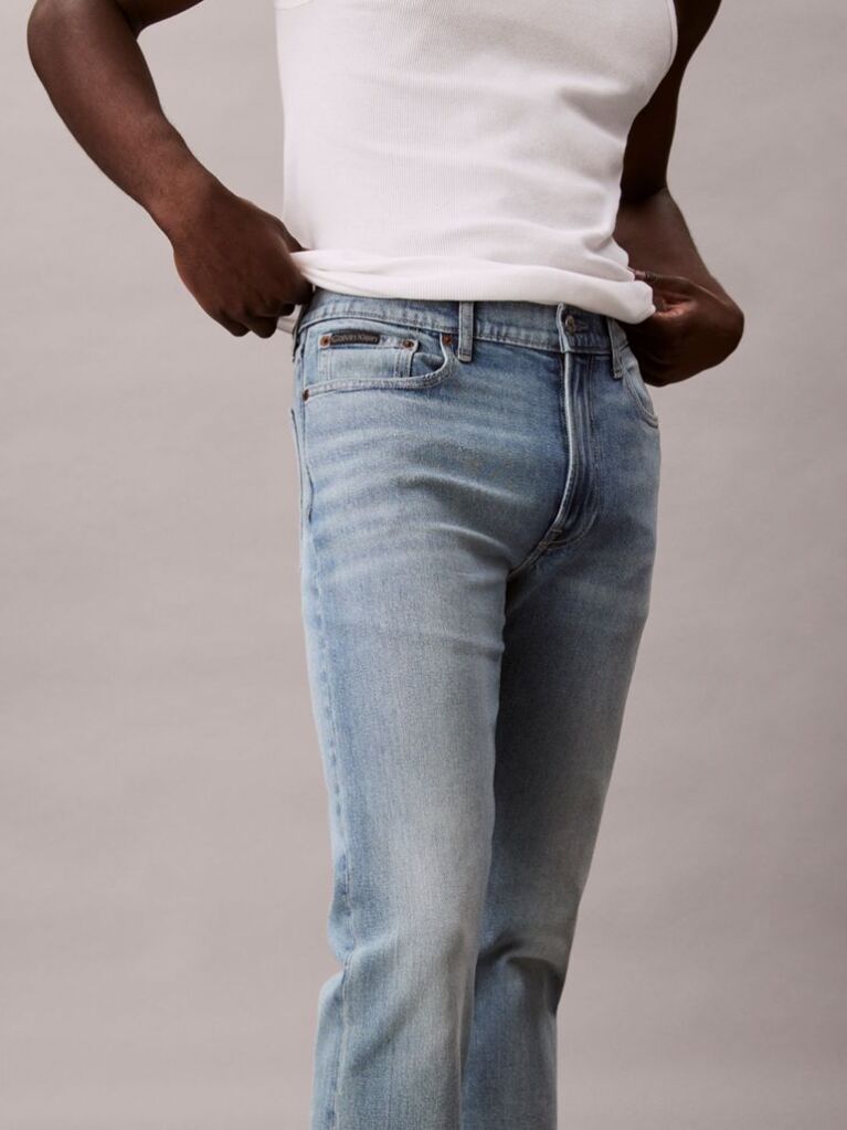 Denim Blugi Slim Cu Croiala Dreapta  Barbati