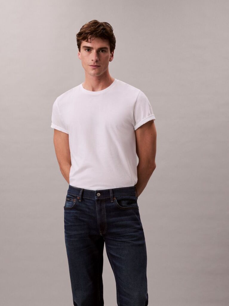 Denim Blugi Slim Cu Croiala Dreapta  Barbati