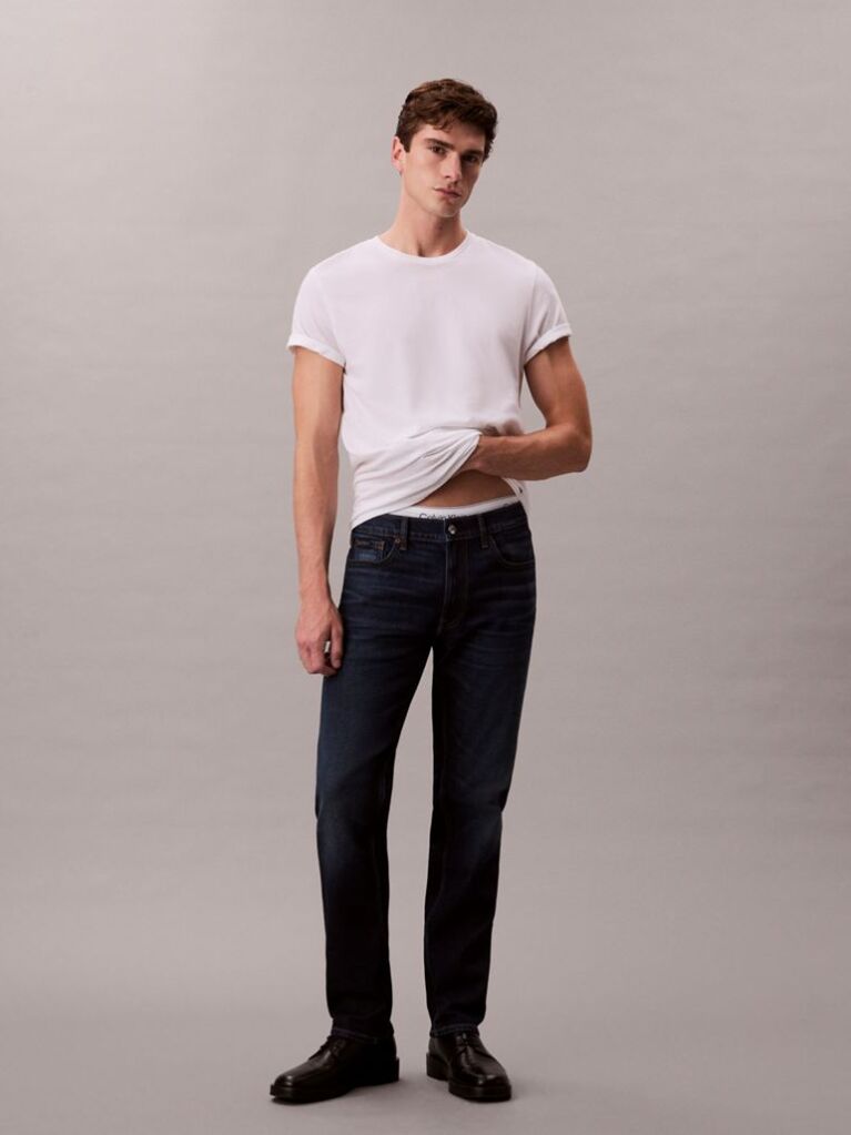 Denim Blugi Slim Cu Croiala Dreapta  Barbati