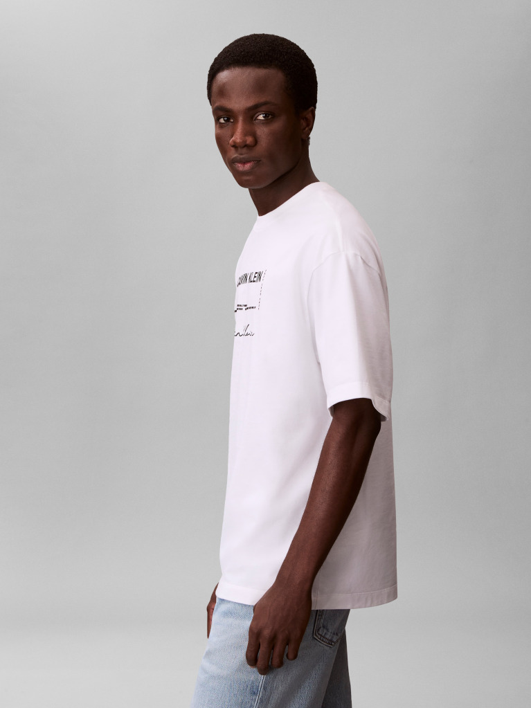 White 16S April Graphic Seasonal T-Shirt  Men