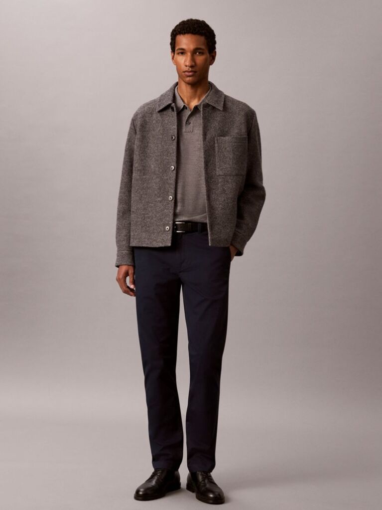 Albastru Pantaloni Chinos Cu Croiala Slim Si Nasturi  Barbati