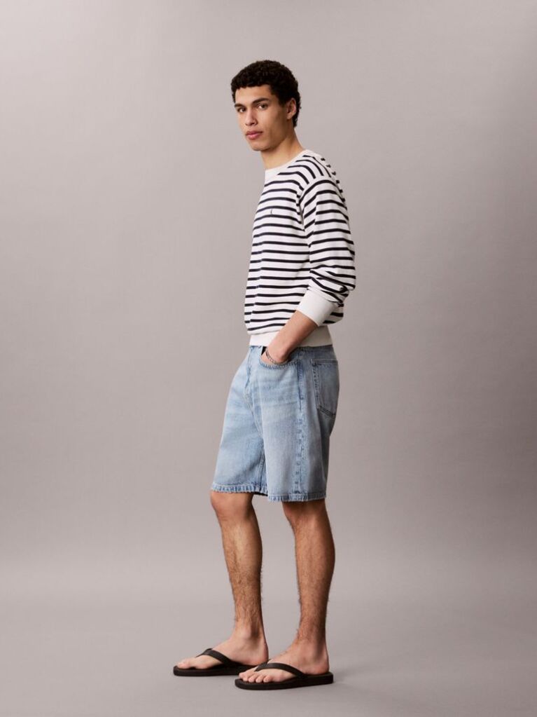 Denim Linen 90s Short Driftwood Blue  Men