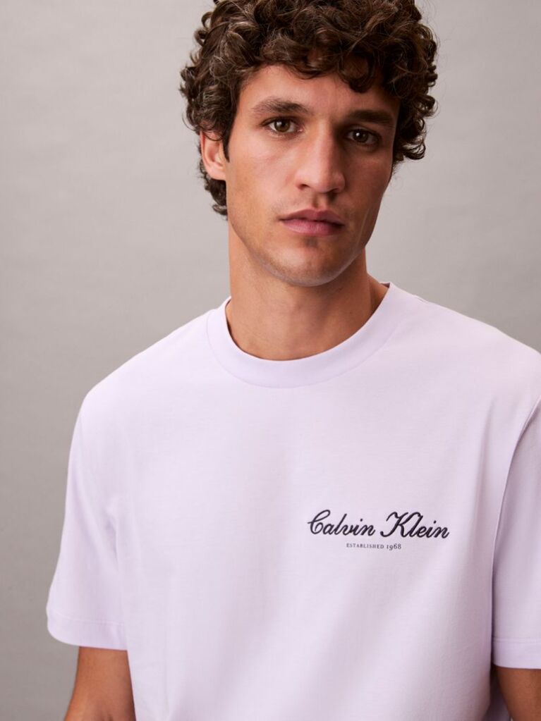 Mov Tricou Cu Logo Brodat  Barbati