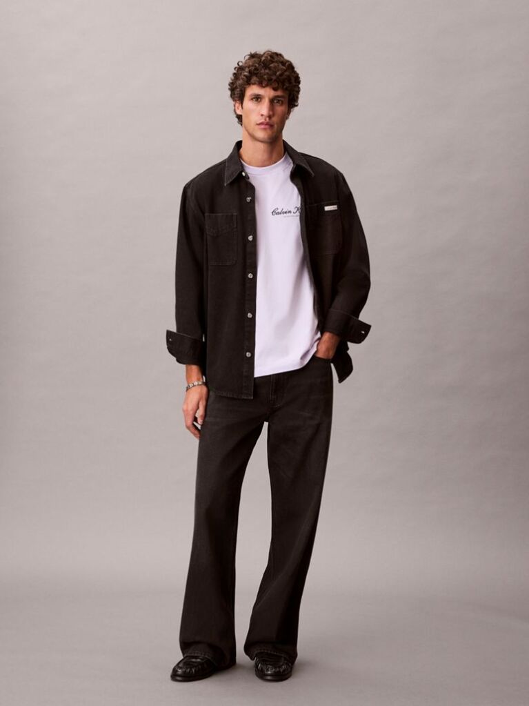 Mov Tricou Cu Logo Brodat  Barbati