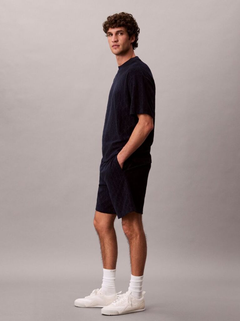 Blue Emblem Logo Towelling T-shirt  Men