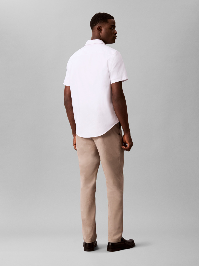 Kaki Pantaloni Chino Confortabili Din Bumbac Cu Croiala Conica  Barbati