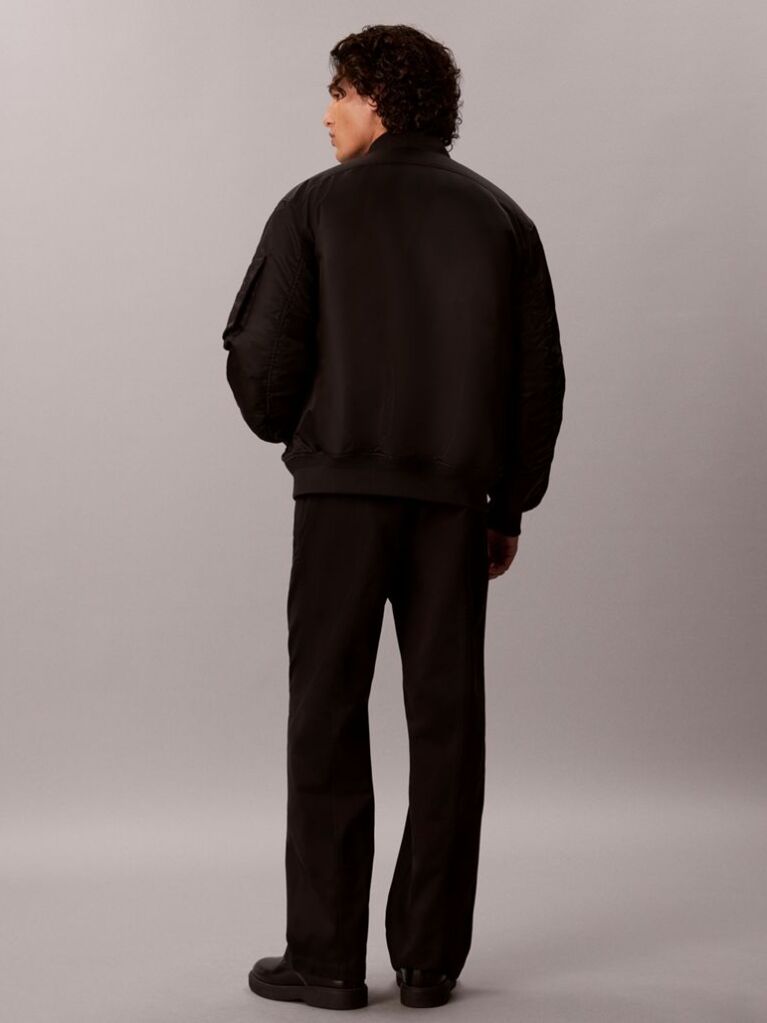 Negru Pantaloni Lejeri Din Bumbac Twill  Barbati