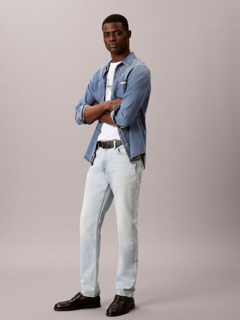 Denim Blugi Cu Croiala Slim Tapered  Barbati