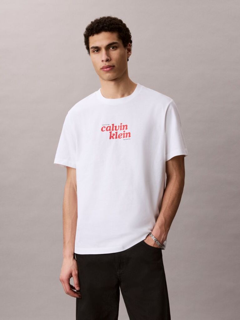 White Relaxed Logo T-shirt  Men