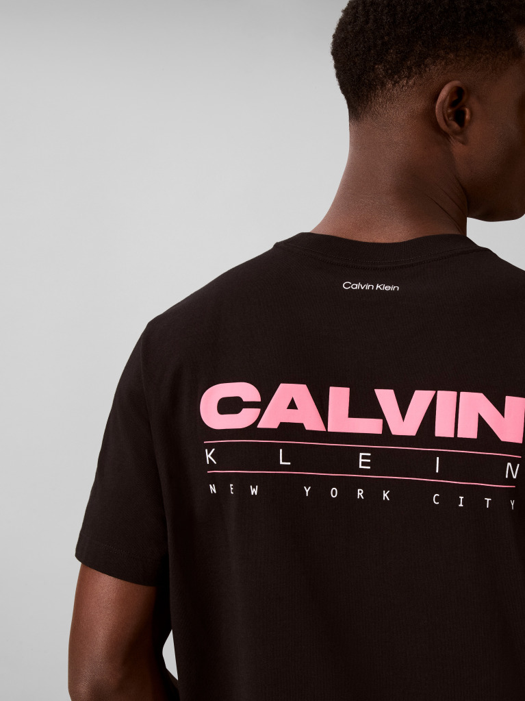 Black Relaxed Back Logo T-shirt  Men