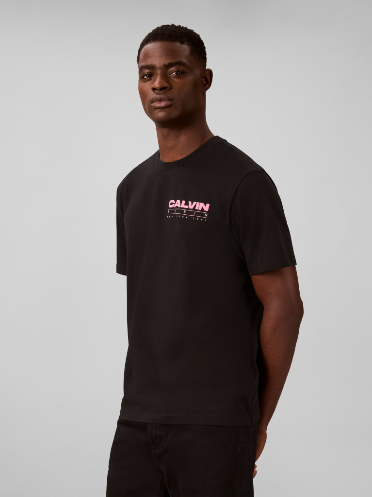 Black Relaxed Back Logo T-shirt  Men