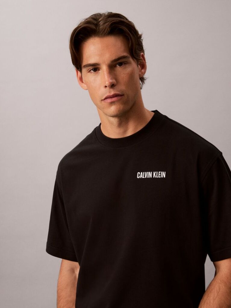 Negru Tricou Lejer Cu Grafica „Calvins Or Nothing”  Barbati
