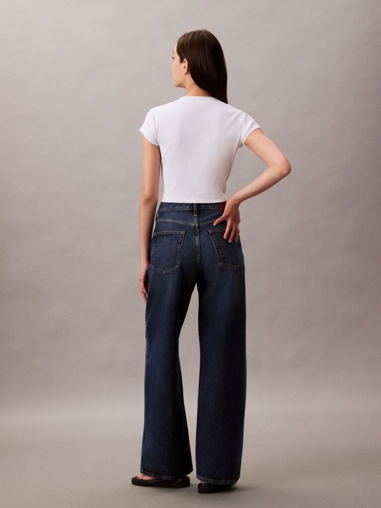 Denim Blugi Cu Croi Larg  Femei