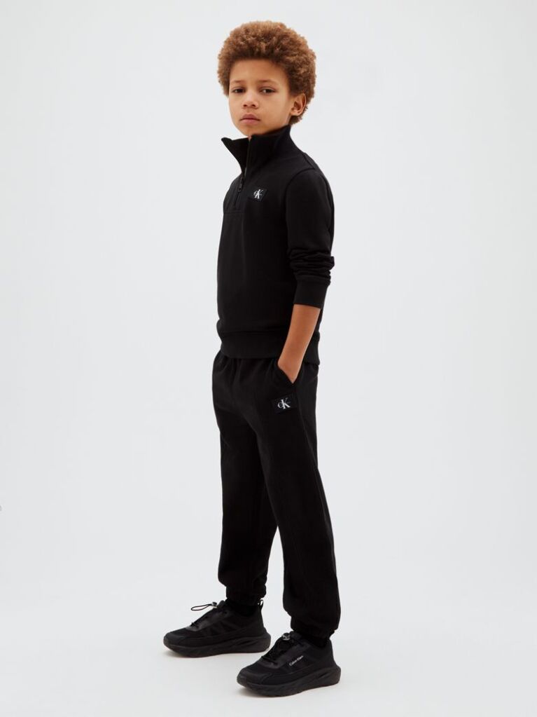 Negru Pantaloni Jogger Cu Logo Signature Pentru Copii  Baieti