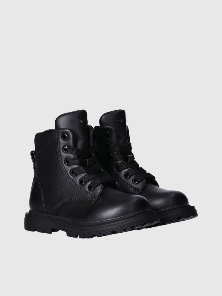 Black Lace-Up Bootss  Girls