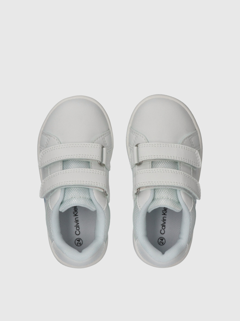 Alb Adidasi Low Cut Cu Inchidere Velcro  Copii Unisex