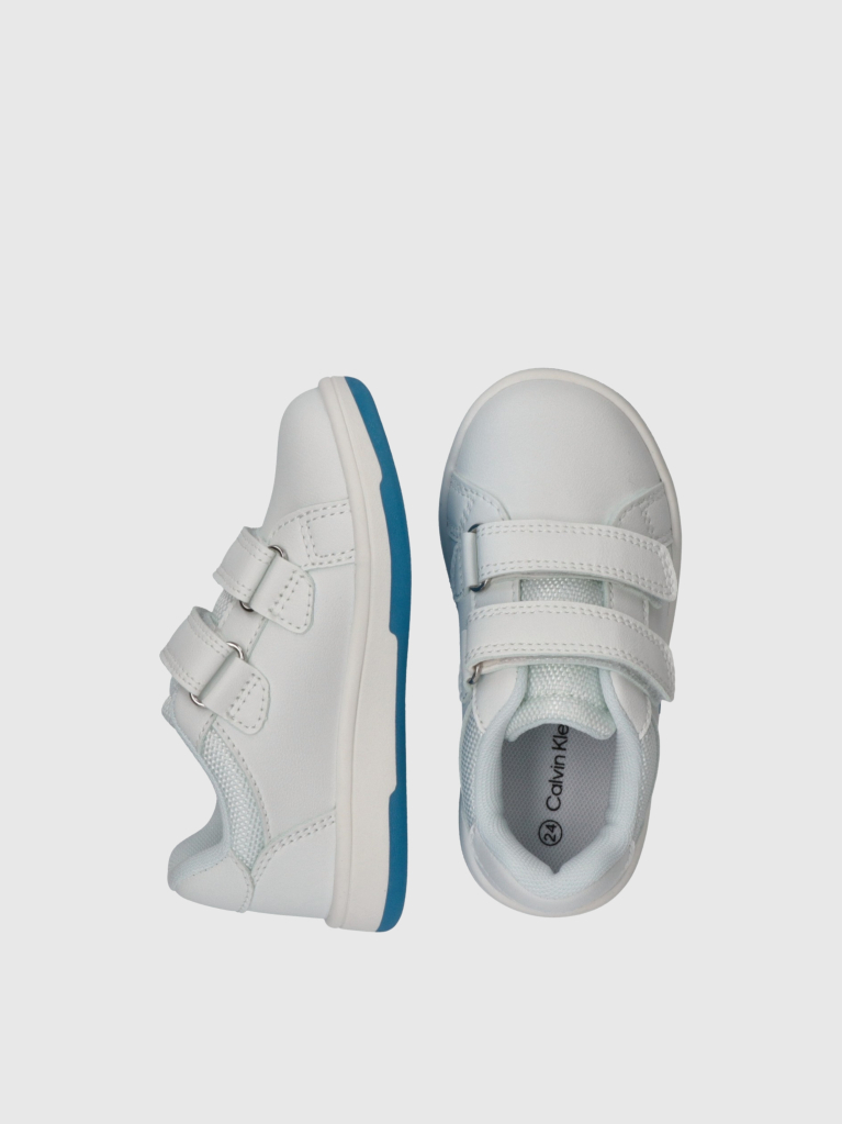 Alb Adidasi Low Cut Cu Inchidere Velcro  Copii Unisex