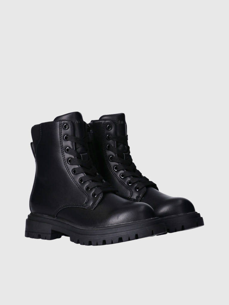 Black Lace-Up Bootss  Girls