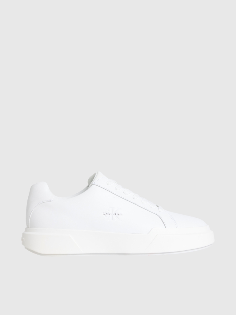 White Leather Durable Traction NYC Trainers  Men