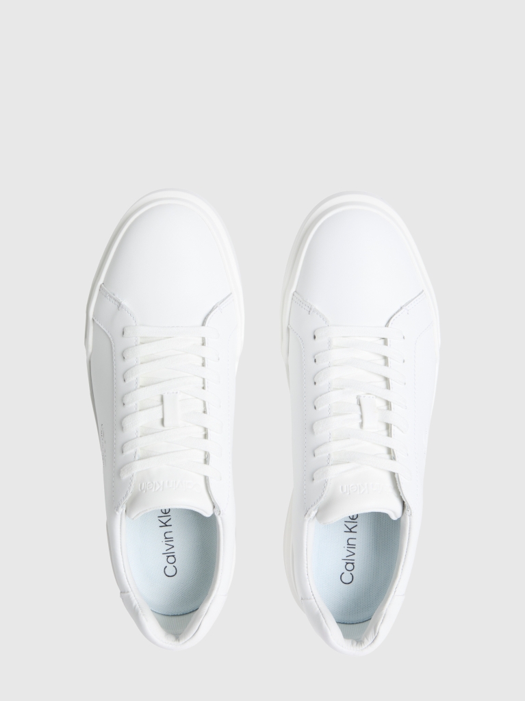 White Leather Durable Traction NYC Trainers  Men