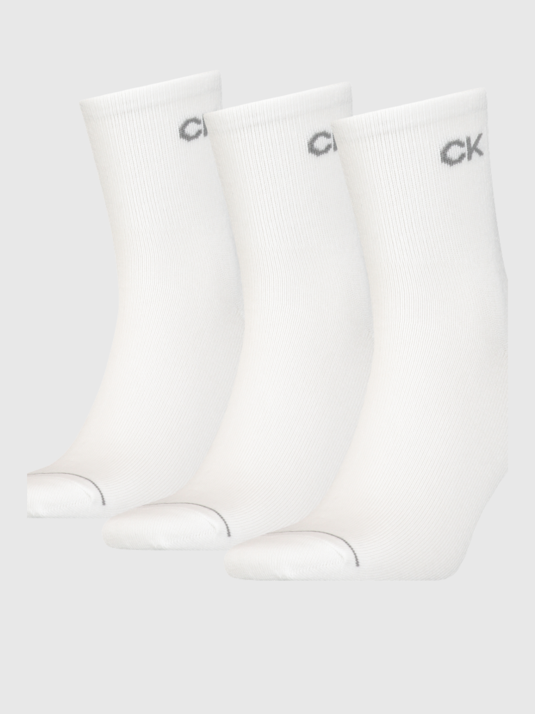 White 3 Pack Men Short Socks  Men